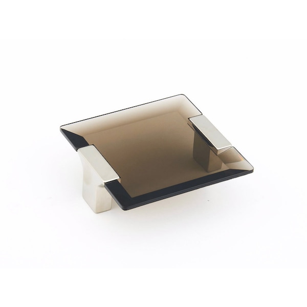 Schaub 2-1/2in Center to Center Positano Smoke Cabinet Pull Satin Nickel Finish 315-15-SM - main