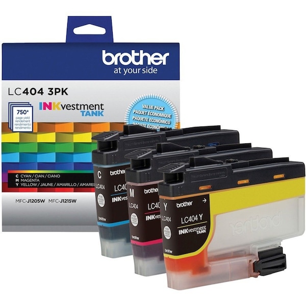 Brother Standard Yield Cyan, Magenta & Yellow Ink Cartridge, 3PK LC4043PKS - main