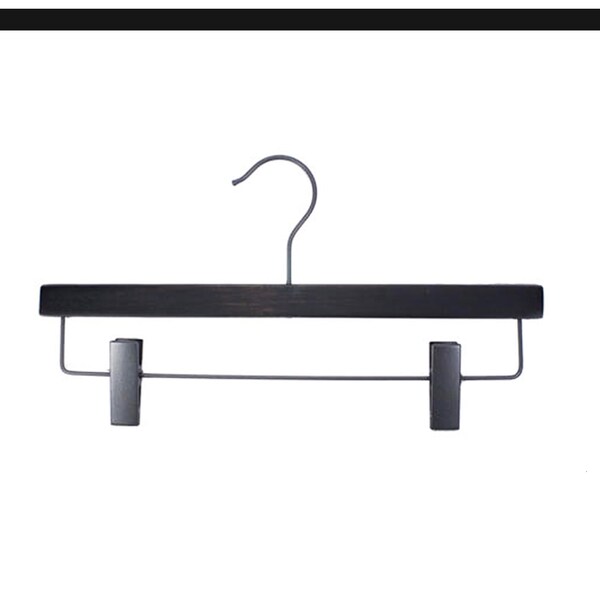 Nahanco 14in Low Gloss Espresso Wooden Skirt/Pant Hanger, 100PK 20714RC - main