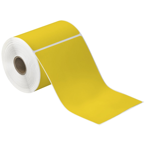 Tape Logic 4 x 6 1/2in Yellow Desktop Direct Thermal Label, 12PK THD351 - main