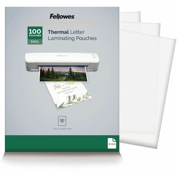 Fellowes Laminating Pouch, 11 1/2" L, 9" W, PK100 5743501 - main