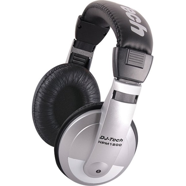 Dj Tech Multi-Purpose Headphones w/Ultra-wide frequency response w/1/8-in TRS Stereo Jack plus 1/4 adapter HPM1200 - main
