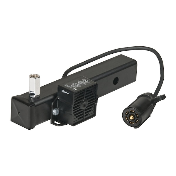 Safetywhips Warning Whip Mount, Black, Steel, 12.25 Length, 107db Backup Alarm, 7 Way power plug connector HM1NPA - main
