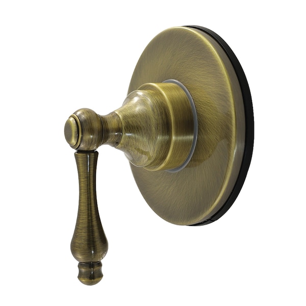 Kingston Brass Single-Handle Six-Way Diverter Valve with Round Trim Kit, Antique Brass KS4033AL - main