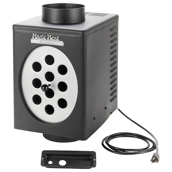 Magic Heat MH-6R Heat Reclaimer, 8000 to 30000 Btu, Black, For 6 in Bottom Crimp Chimney Systems MH-6R - main