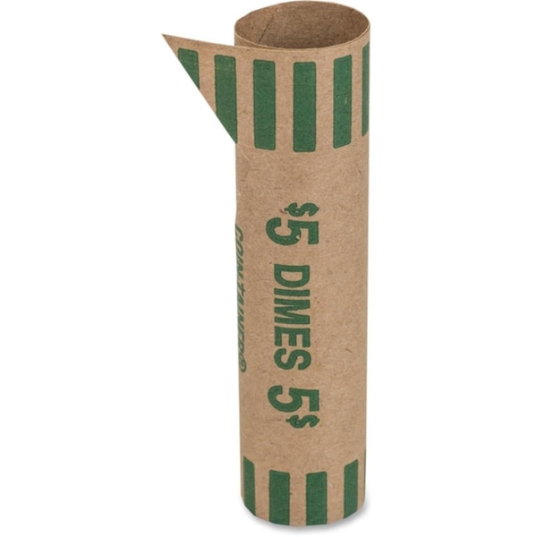 Coin-Tainer CTX20010 Tubular Coin Kraft Wrappers - Green PQP20010 - main