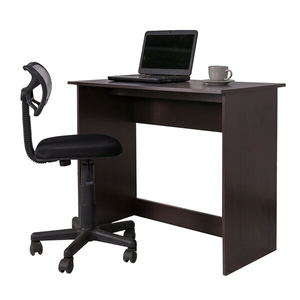 Homeroots Minimalist Dark Walnut Work and Study Table 475978 - main