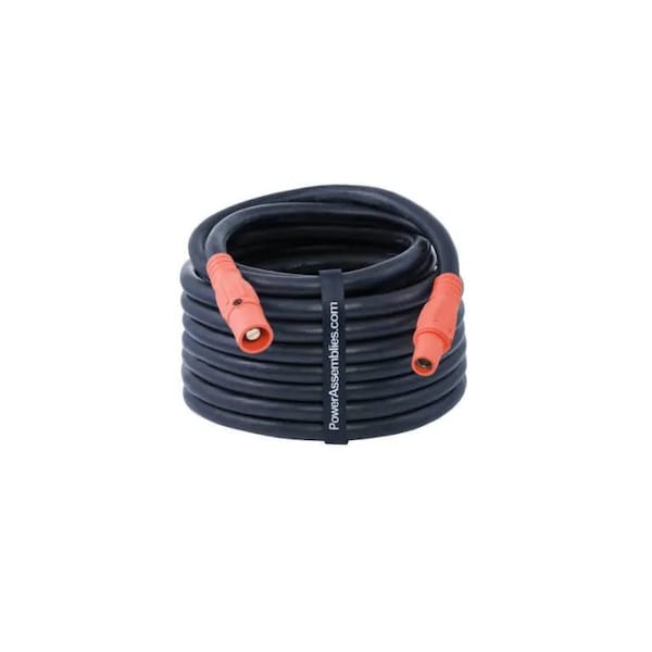 Power Assemblies Type W Extension 400A 4/0 AWG Series 16 Male to Female Camlock 50 Ft, Orange 40TW16050MFO - main