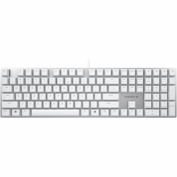 Cherry KC 200 MX-Wired Keyboard - MX2A SILENT RED - Silver/White Housing G80-3950LHBUS-1 - main