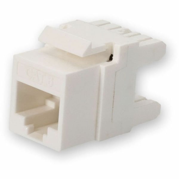 Add-On CAT6 UTP PUNCH DOWN KEYSTONE JACK DUAL IDC WITH CLEAR DUST CAP 180 DEGREE ADD-C6UJK1D28CC-WE - main