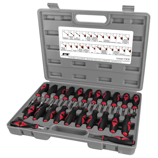 Performance Tool 23 pc. Terminal Release Kit, Vehicle Connectors, Stainless Steel, Case W89732 - main
