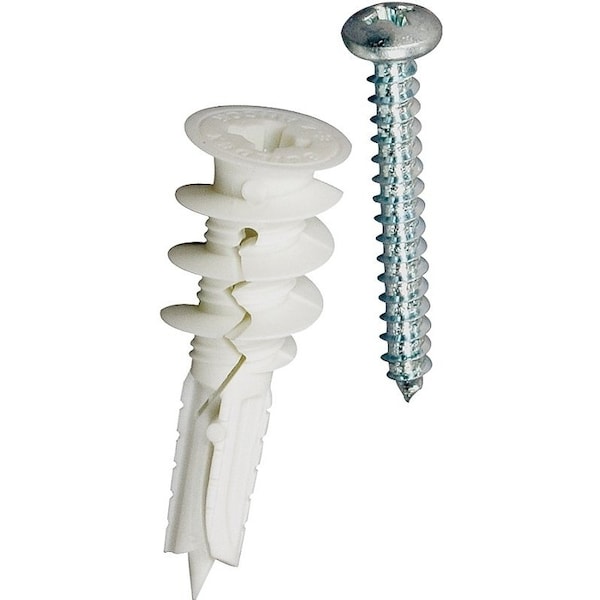 E-Z Ancor E-Z Ancor Screw Anchor, 1-5/8" L, Nylon, 75 lbs Tension Strength 25310 - main