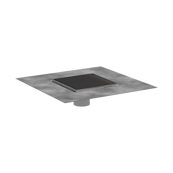Hansgrohe Brilliance Point DraSet 6"x 6" Trim w/ Height Adjustable Frame and Rough Brushed Stainless Steel 56136801 - main