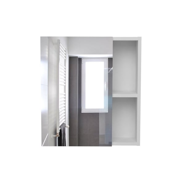 Homeroots 18" White Laminate Accent Cabinet With Three Shelves 477653 - main