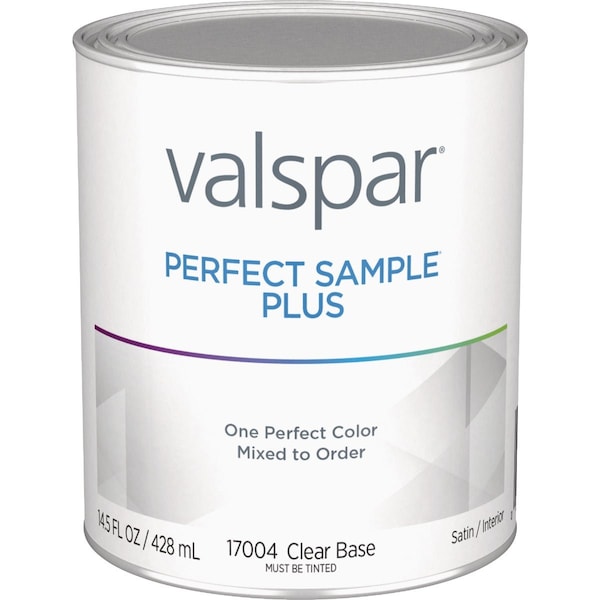 Valspar Perfect Sample Plus Latex Satin Interior Paint Sample Clear Base 028.0017004.004 - main