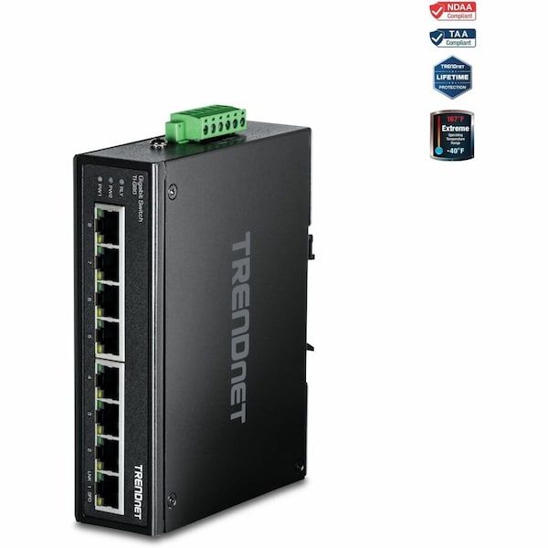 Trendnet 8-port hardened Industrial Gigabit Switch TI-G80 - main