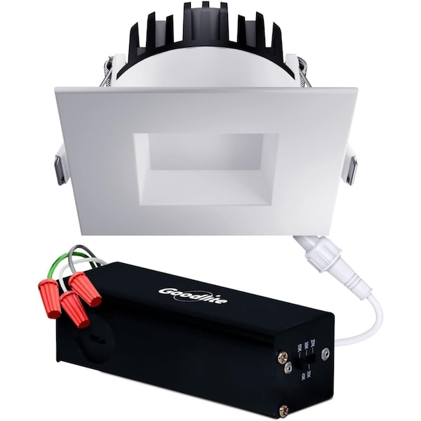 Goodlite LED Regress Square Slim Luminaire, RS3/10W/SQ/LED/5CCT, 750 Lumen, 10W G-48338 - main
