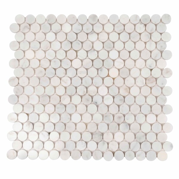 Apollo Tile 11x12 Bianco Carrara Marble Polished Floor and Wall Mosaic Tile 4.83 sqft/case, 5PK APLDC88P01PA - main