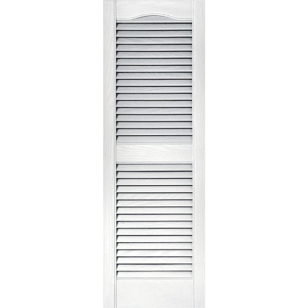 Builders Edge 15''x43'' Vinyl Louvered Shutter, 2PK 23140043001 - main