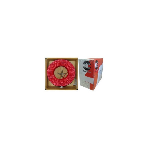 Cable Wholesale 16/2 16AWG 2C Solid FPLR Fire Alarm / Security Cable, Red, 500 ft, Pullbox 10F6-02712TF - main