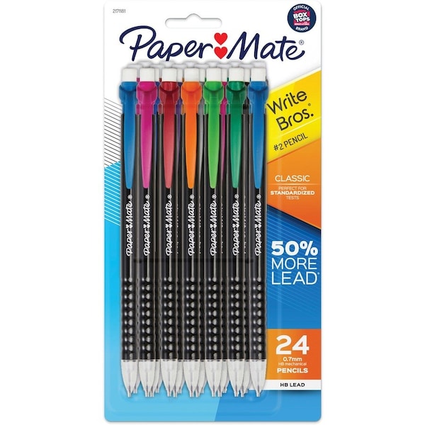 Paper Mate 0.7mm Mechanical Pencils, 0.7 mm Lead, Assorted Barrel, 3PK 2171181 - main