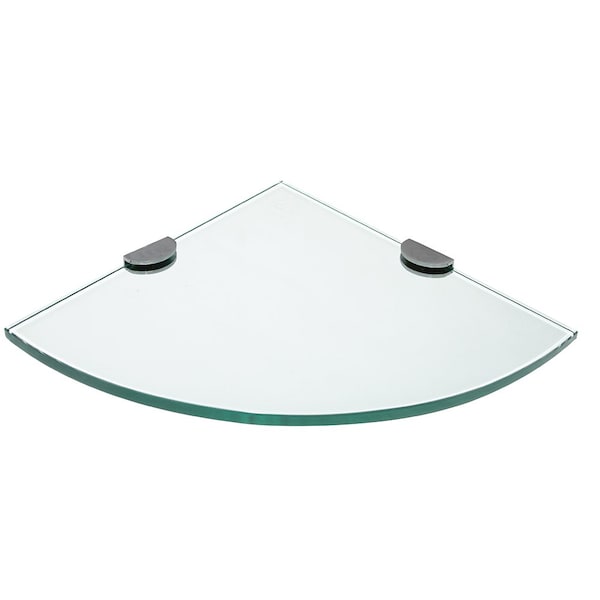 Craft And Main Corner Glass Shelf, 10x10 in GCS1010-BN - main
