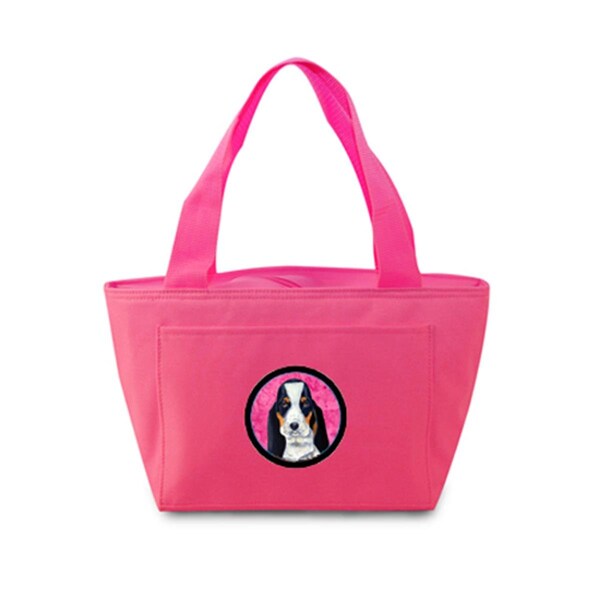 Carolines Treasures Pink Basset Hound Zippered Insulated School Washable And Stylish Lunch Bag Cooler LH9374PK-8808 - main