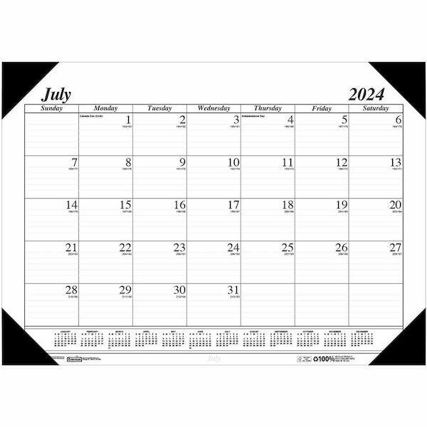 House Of Doolittle Recycled Economy 14-Month Academic Desk Pad Calendar, 22 x 17, 2021-2022 12502 - main