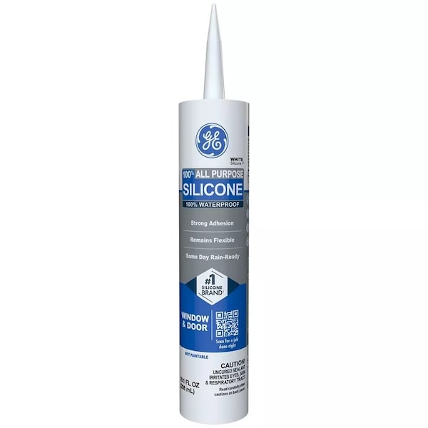 Shur-Line 10.1 Oz GE 2795576 Clear Silicone 1 All Purpose Window and Door Sealant 06020 - main