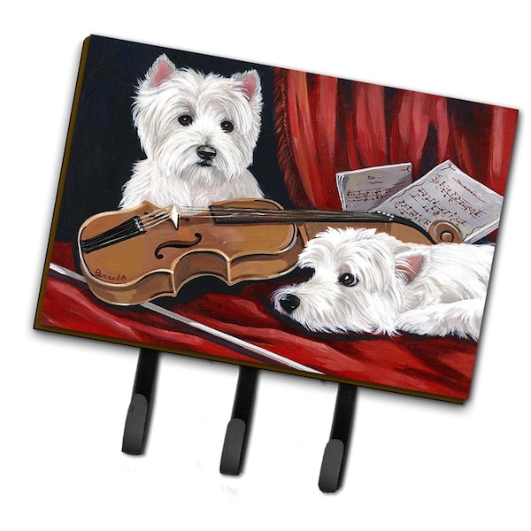 Carolines Treasures 6 x 2 x 9 in. Westie Fiddlers Leash or Key Holder PPP3279TH68 - main