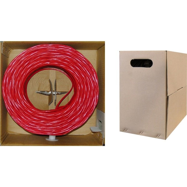 Cable Wholesale Bulk Cat6 Red Ethernet Cable, Solid, UTP (Unshielded Twisted Pair), Inwall Rated(CM), POE & TAA 10X8-071TH - main