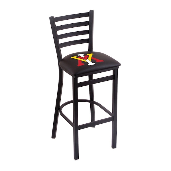 Holland Bar Stool Co 30" Blk Wrnkl Virginia Military Inst Station Bar Stool, Ladder Back L00430VAMilI - main