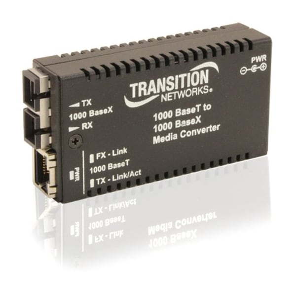 Transition Networks MINI 1000BASET TO 1000BASESX SC MM 220/550M 3.3V - NA M/GE-T-SX-01-NA - main