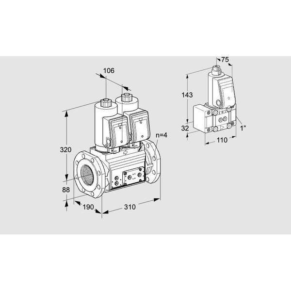 Honeywell Kromschroder Solenoid Gas Safety Valve – Class A, 500 mbar, IP65, EN 161 Certified KS88205246 - main