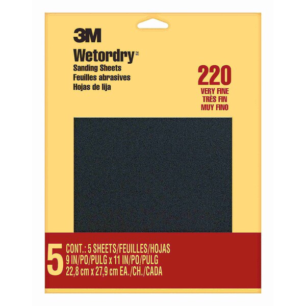 3M Wetordry Sandpaper 9087NA, 9"x11", Ve, PK50 9087NA - main