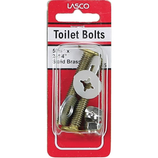 Westlake Pipe & Fittings 5/16''x2-1/4'' Hvy Dty Brass Toilet Bolts 4/1/3645 - main