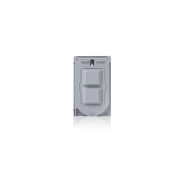 Leviton Weatherproof Cover, 2-27/32 in W, 4-5/8 in H, , Aluminum WM1V-GY - main