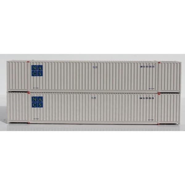 Jacksonville Terminal 53 ft. N Scale High Cube Container UMAX Patch NACS, 2PK JTC535039 - main