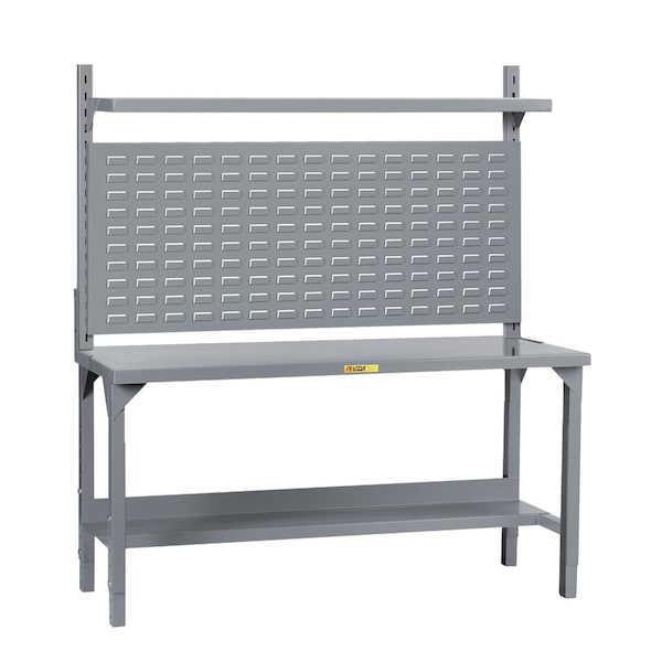 Little Giant Heavy-Duty Packaging Table with Louvered Panel & Shelf WST2-3060-AH-WLP-SHLF - main