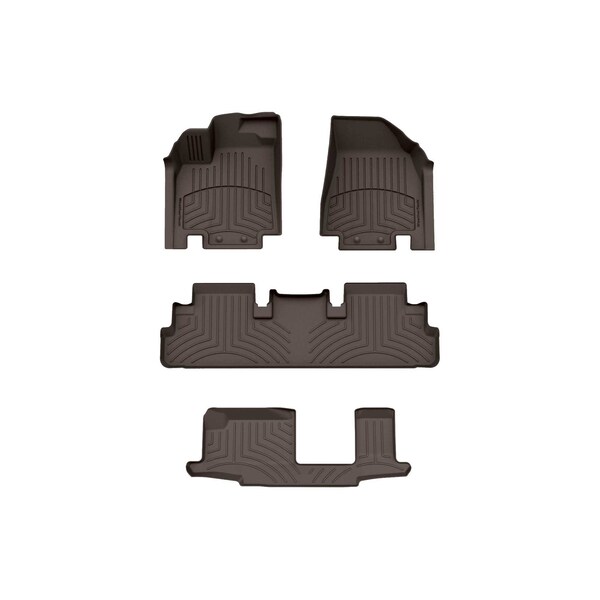 Weathertech Cocoa, Front and Rear and Rear FloorLiner HP 471698-1-2-4IM - main