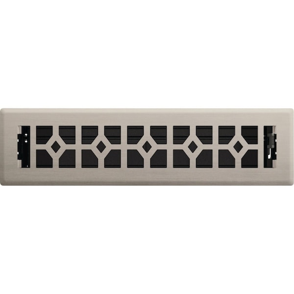 Imperial Templar 2-1/2'' x 12'' Brushed Nickel Steel Floor Register RG3468 - main