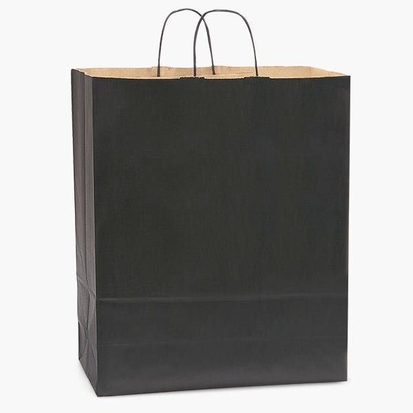 Nashville Wraps Black Recycled Kraft Bags, Queen 16x6x19.25in, 25PK 24QTBK - main