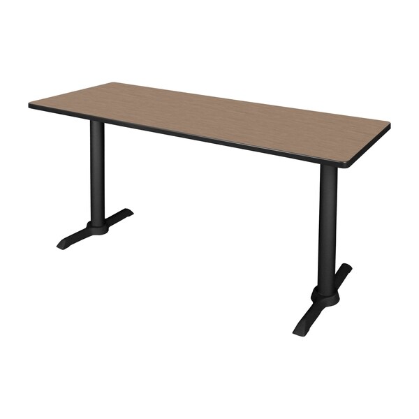 Regency Cain T-Base Training Seminar Table, 72 in W, 24 in L, Noble Oak MTRCT7224NO - main