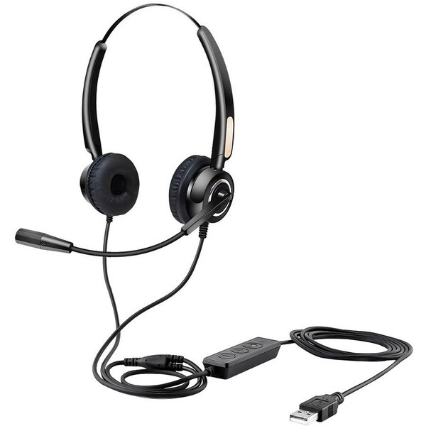 Urban Factory MOVEE : WIRED USB-A HEADSET WITH INTEGRATED VOLUME CONTROLS HBV01UF - main