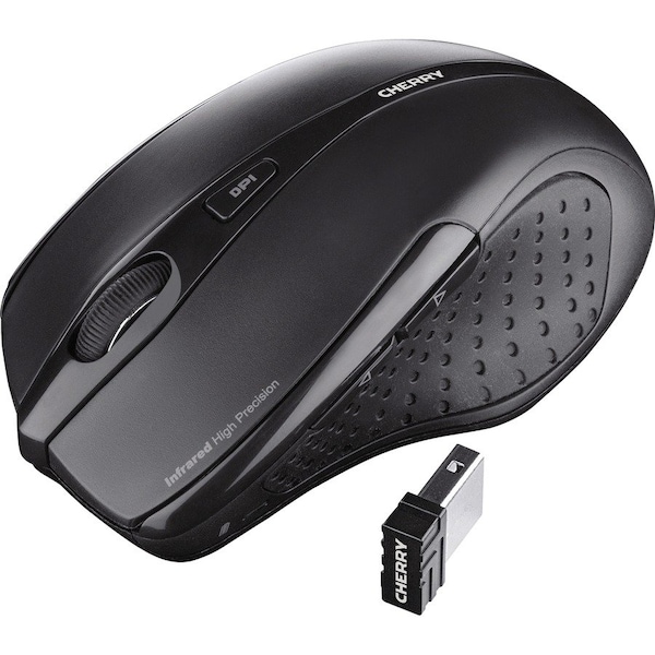 Cherry Mouse, Wireless, 5-Button, 4-1/5"Wx2-7/10"Lx1-1/2"H, Black JW-T0100 - main