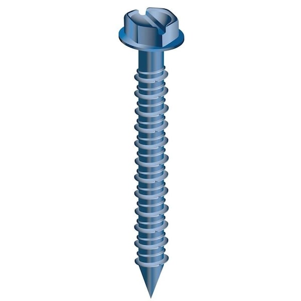 Cobra Anchors Screw, 3/16 in Thread, 1-3/4 in L, Hex, Socket Drive, Steel, Fluorocarbon-Coated, 10 PK 671W - main