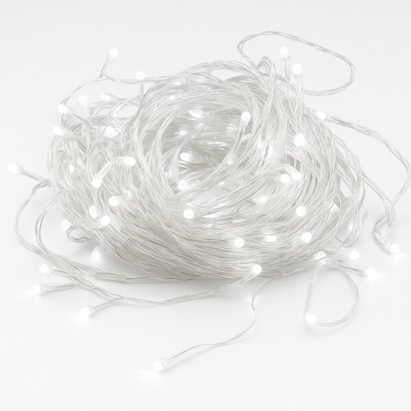 Elegani 200 LED Cool White Curtain String Lights - 6.6ft x 6.6ft Plug-In with 8 Lighting Modes PH-200LD-CRTN - main