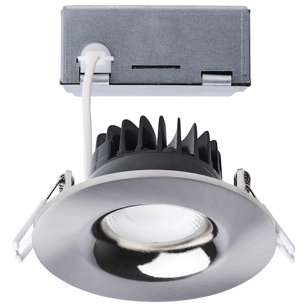 Satco 10W LED Direct Wire Downlight Remote Driver CCT Selectable Dimmable Round Brushed Nickel Finish S11632R1 - main