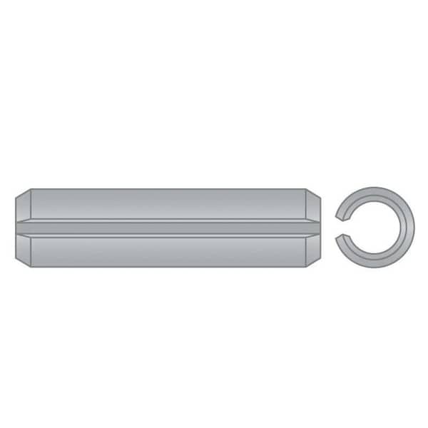 Huyett Slotted Spring Pin, Standard Duty, Passivated 302/304 SS, 0.438 in Dia x 2.000 in L x 0.077 in Wall SPS3P-437-2000 - main