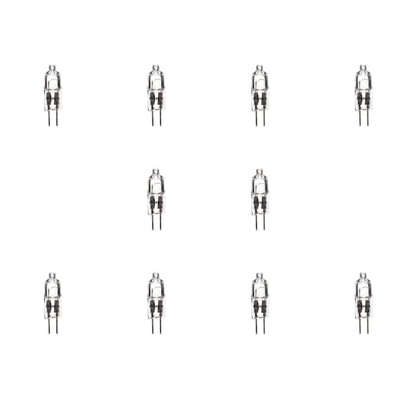 Bulbrite Mini 5w Equivalent T3 Bi-Pin Base G4 in Clear Finish Dimmable Soft Wht 2900K Halogen Lght Bulb, 10PK 860778 - main
